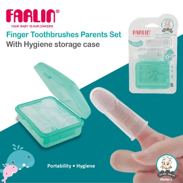 Farlin Finger Silicone Toothbrush Set For Newborn
